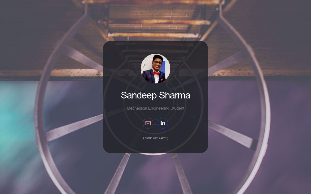 Carrd profile picture for @sandeep